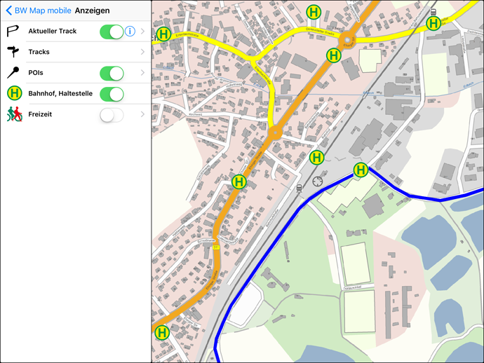 Haltstellensymbole optional einblendbar