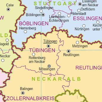 Beispiel aus der Kreiskarte 1:1 200 000