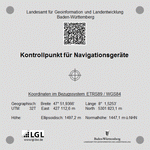 Beispiel einer Metallplatte als Kontrollpunkt